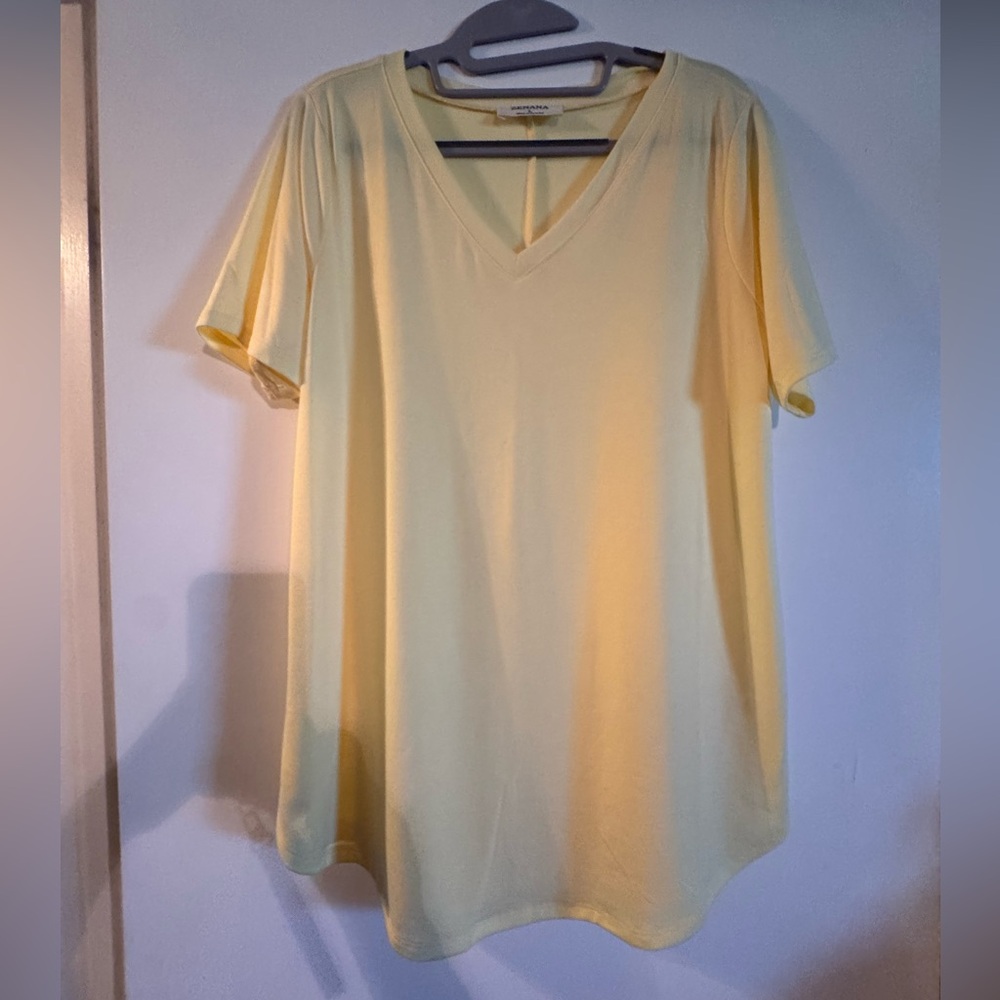 NWOT Zenana Yellow V-Neck Women's Top